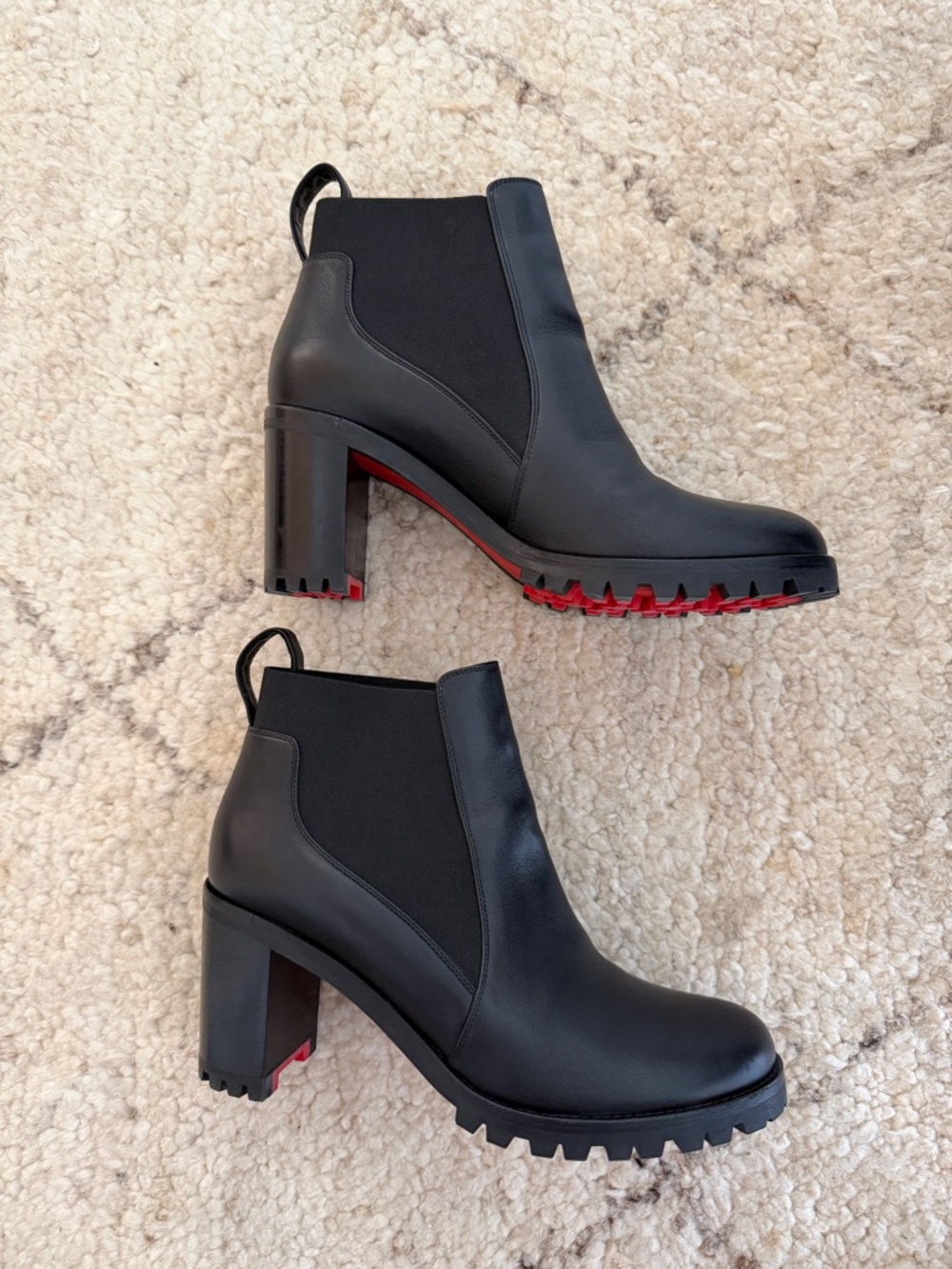 Christian Louboutin 70mm Leather Chelsea Marchacroche Booties - Picture 5 of 8